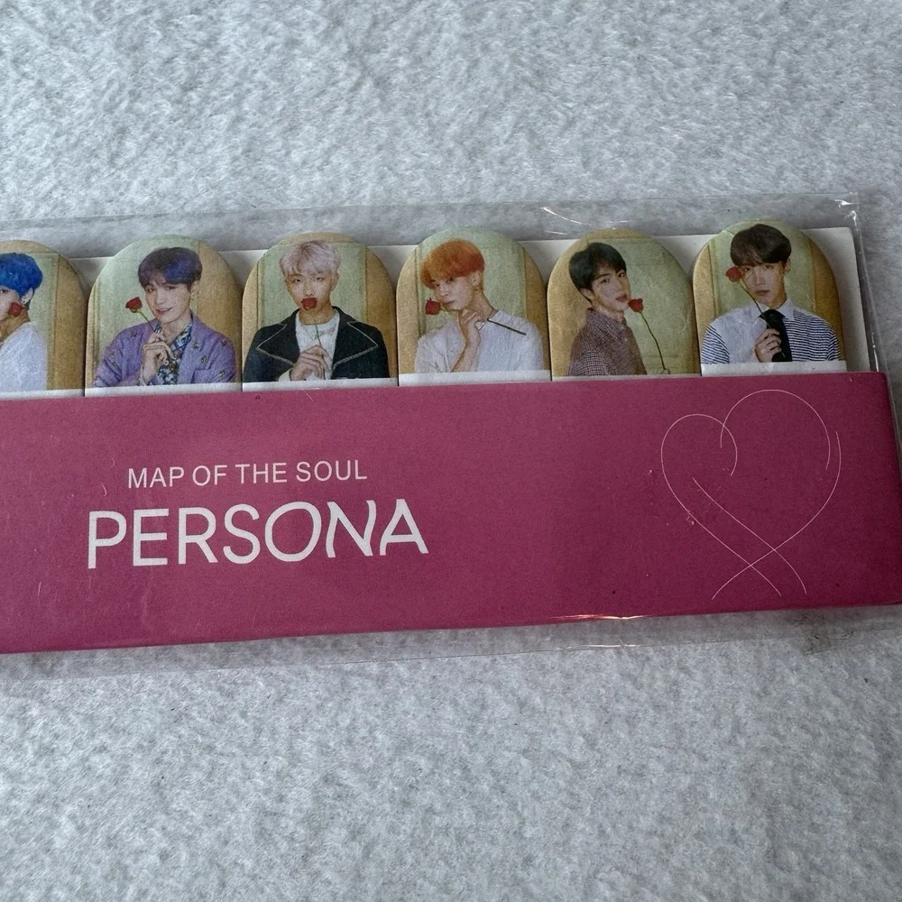 BTS Map Of The World Persona Sticky Notes Bookmarks Rose Photos Tabs